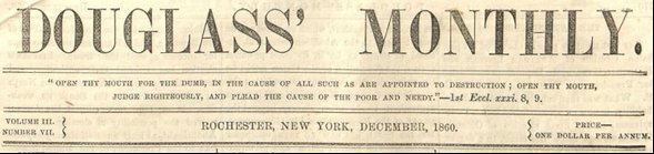 Image of the Douglass Monthly masthead