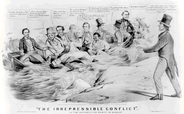 Political Cartoon about the Irrepressible Conflict