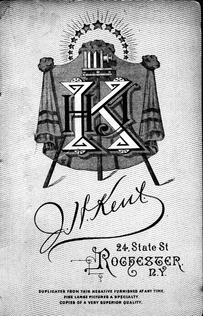 Image of John H. Kent's advertisement of his photography business