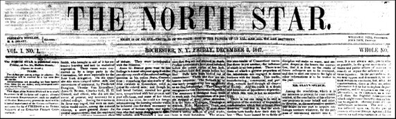 Image of the masthead of early issues of The North Star