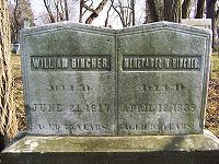 Picture of William and Mehitabel Hincher's grave stone