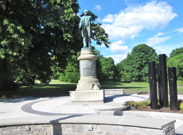 Douglass Statue after move to South Ave. and Robison Dr.