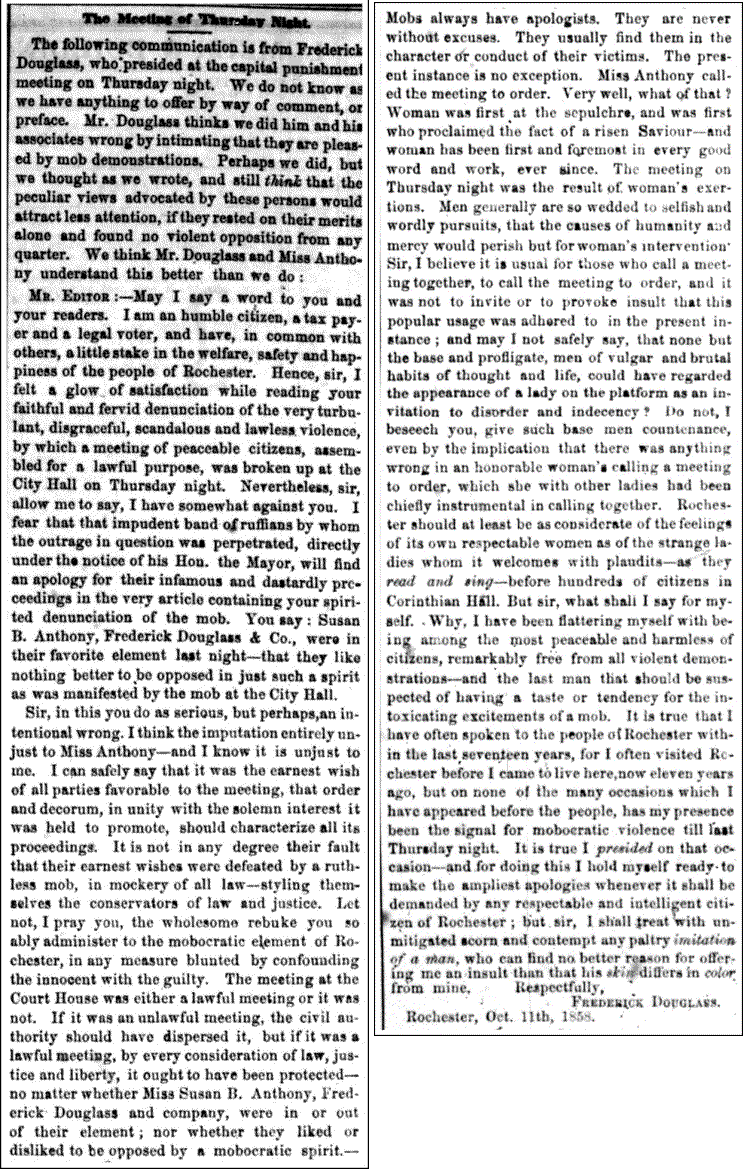 Newspaper article:The Meeting of Thursday Night
