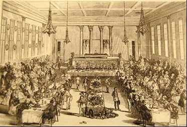 Drawing of the interior of Corinthian Hall.