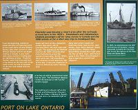 Picture of sign describing the history of the lighthouses in the Port of Rochester