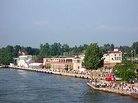 Picture of the Port of Rochester taken from the fast ferry