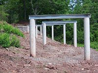 The walkway support on the north side